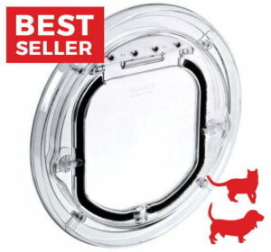 Pet-Tek Clear Maxi Dual Glaze Glass Fitting Cat Flap G-SDDC