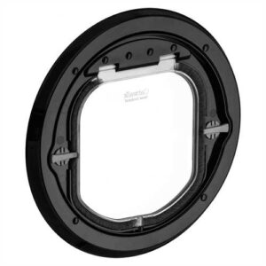 Pet-Tek Black Maxi Dual Glaze Glass Fitting Cat Flap G-SDDB