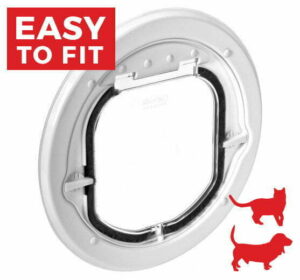 Pet-Tek White Maxi Dual Glaze Glass Fitting Cat Flap G-SDDW